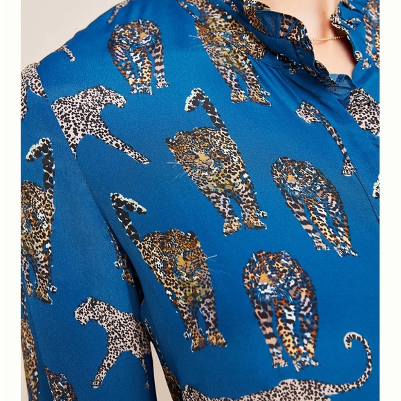🔥KACHEL X Anthropologie Cheetah blouse - Picture 5 of 16